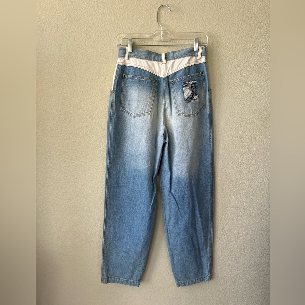 Vintage 90's Together High Waisted Tapered Leg Jeans With Patch Women's Size 26